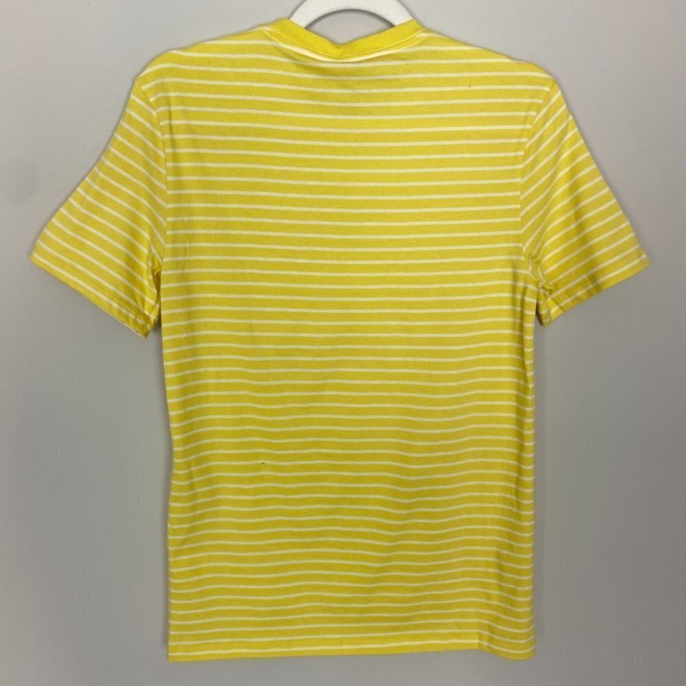 Everlane The Organic Cotton Crew T Shirt Mens XS‎ Yellow White Striped - Picture 5 of 7